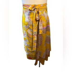 EARTHBOUND Yellow and Pink Maxi Skirt
